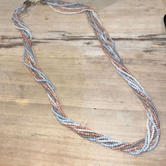 8 Strand Multi Colored Bead Necklace - Picture 1 of 6